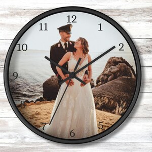 Personalisierte Fotouhr | Individuelles Hochzeitsgeschenk | Jahrestagsgeschenk
