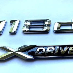 Chrome X Drive xDrive Rear Boot Badge Logo FITS BMW 120d 123d 135d 220d 320d 330d 340d 1 2 3 Series F20 F21 F40 F30 F31 F34 G20