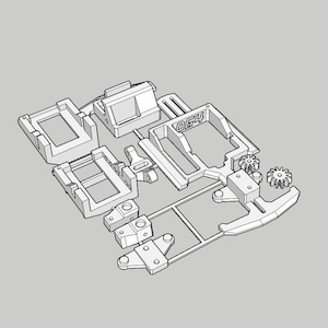 1:64 RWD Chassis to Convert Die Cast into RC Cars - 3D Print STL Files - VersionCSS