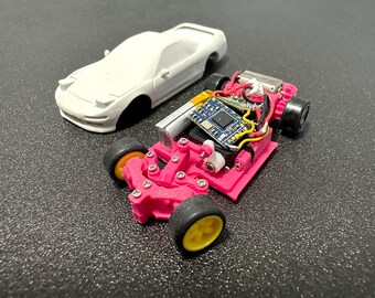Ready To Build 1:64 Converting Hotwheels Matchbox (RC) Building Kit - 3D Printed RWD Functional Steering Mechanism Chassis