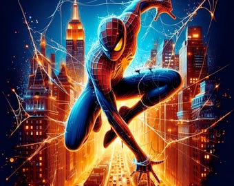 5 PNG- Spiderman Tumbler Wrap: 20 oz Watercolor Splash Design (Digital PNG Download)