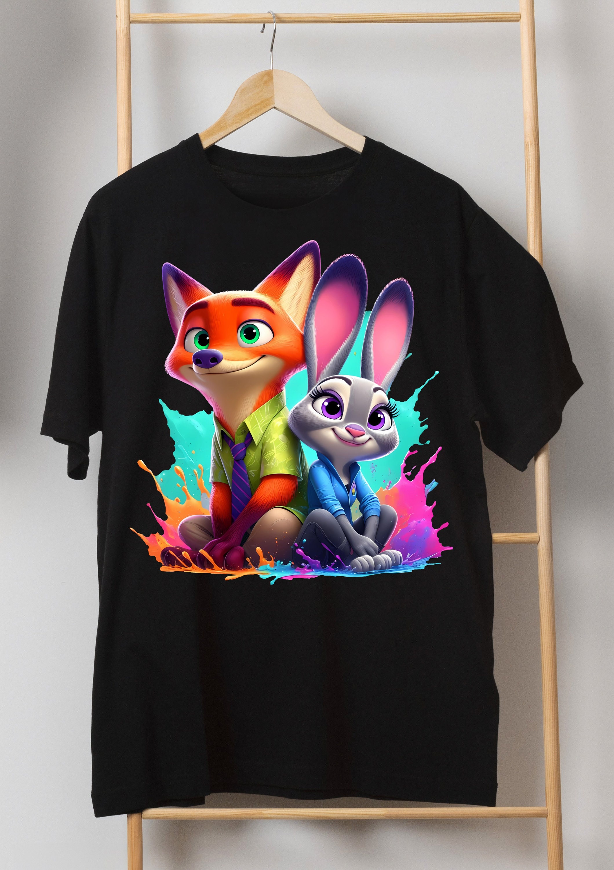 4 PNG Zootopia Nick & Judy Watercolor Splash : Sublimation Design ...