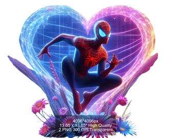 Spiderman Watercolor Splash PNG: Digital Sublimation Design (Digital Download)