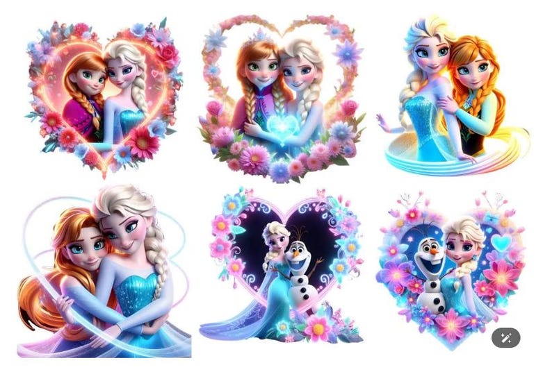 70 PNG Mega Bundle Elsa Anna Olaf - Frozen – Sublimation Pack ...