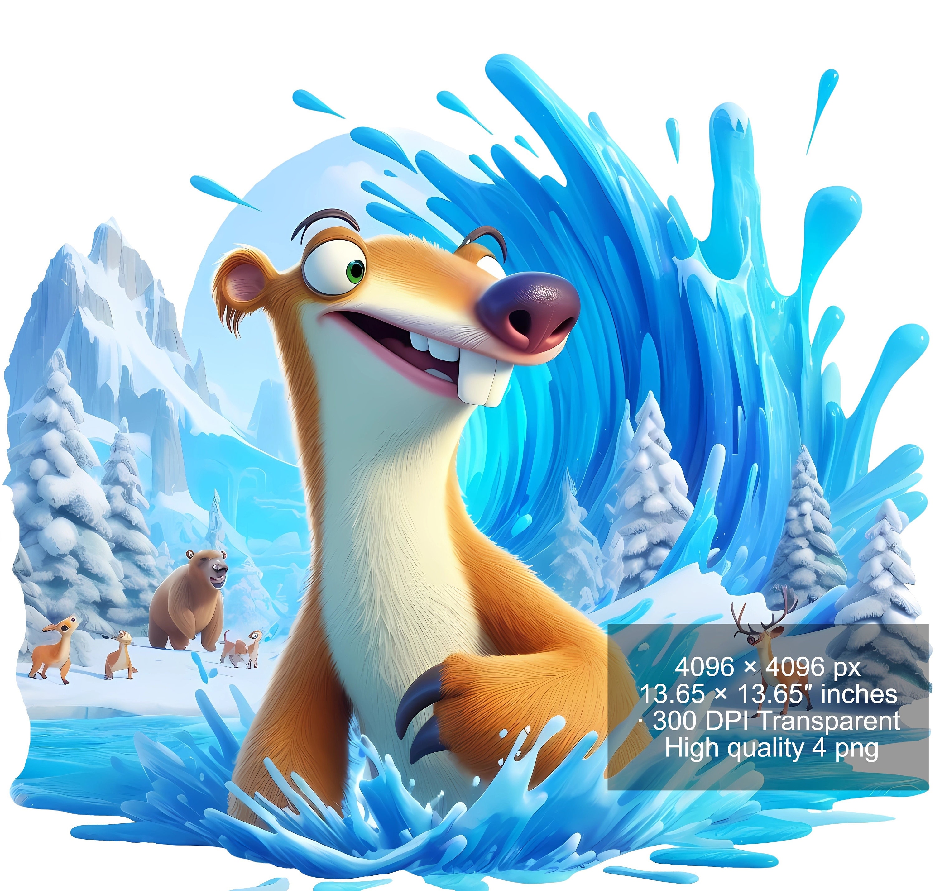 Ice age movie - Etsy België, image size:3000x2860