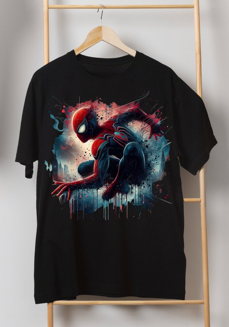 4 PNG Spiderman Splash and Watercolor Digital design PNG file for sublimation High Resolution Instant Digital PNG Download image 7