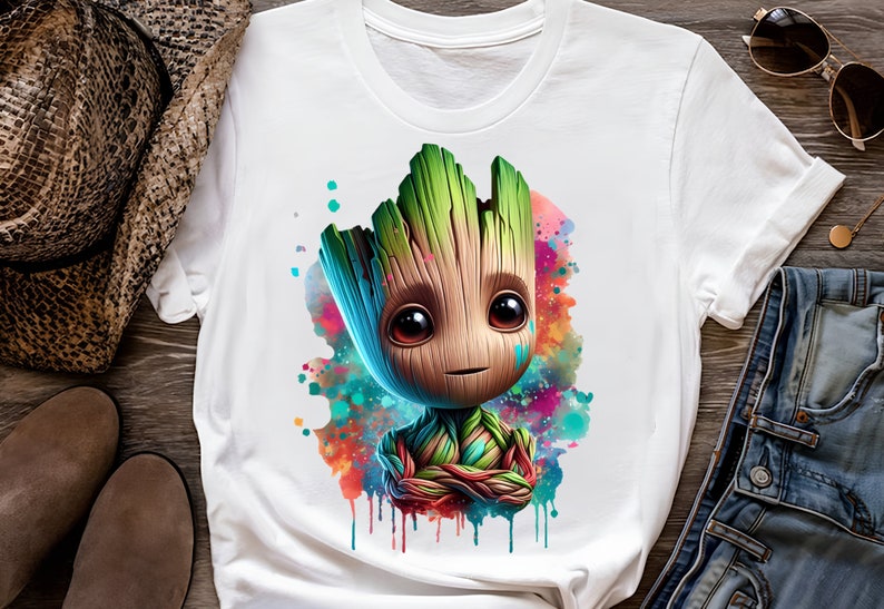 Watercolor Baby Groot PNG Set: High-resolution Digital Art (digital ...