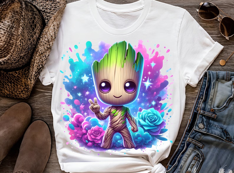 Watercolor Baby Groot PNG Set: High-resolution Digital Art (digital ...