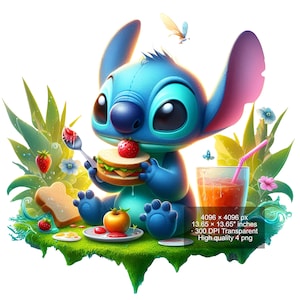 3 PNG Stitch Splash and Watercolor Digital design PNG file for sublimation - High Resolution -Instant Digital PNG Download