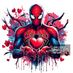 3 PNG Spiderman Splash and Watercolor Digital design PNG file for sublimation - High Resolution -Instant Digital PNG Download