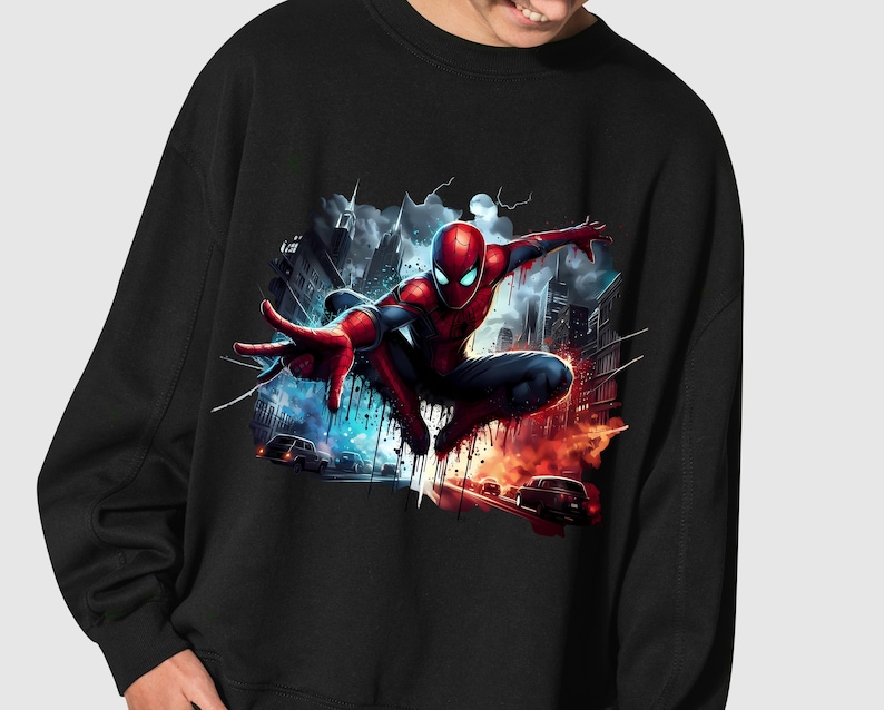 4 PNG Spiderman Splash and Watercolor Digital design PNG file for sublimation High Resolution Instant Digital PNG Download image 8