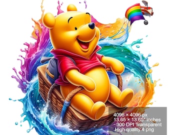 Aquarel honingbeer png: splash clipart, sublimatie ontwerp (digitale download)