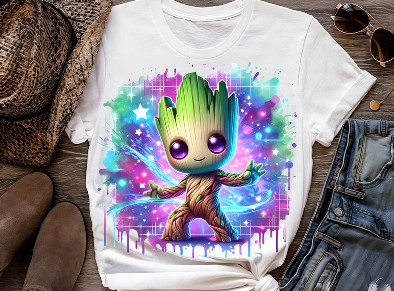 Watercolor Baby Groot PNG Set: High-resolution Digital Art (digital ...