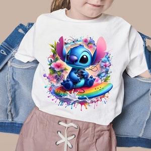 4 PNG Stitch Splash and Watercolor Digital design PNG file for sublimation High Resolution Instant Digital PNG Download zdjęcie 6