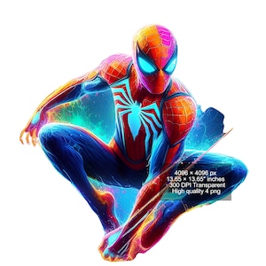 4 PNG Spiderman Splash and Watercolor Digital design PNG file for sublimation - High Resolution -Instant Digital PNG Download