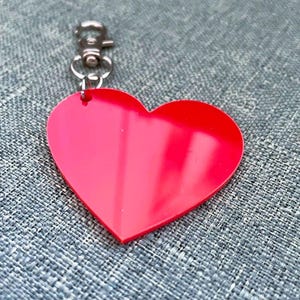 Herz Acryl Schlüsselanhänger - Schlüsselanhänger Geschenk für Sie, Geschenk für Freundin oder besten Freund, Valentinstag Geschenk, Acryl Herz Schlüsselanhänger, Liebe,