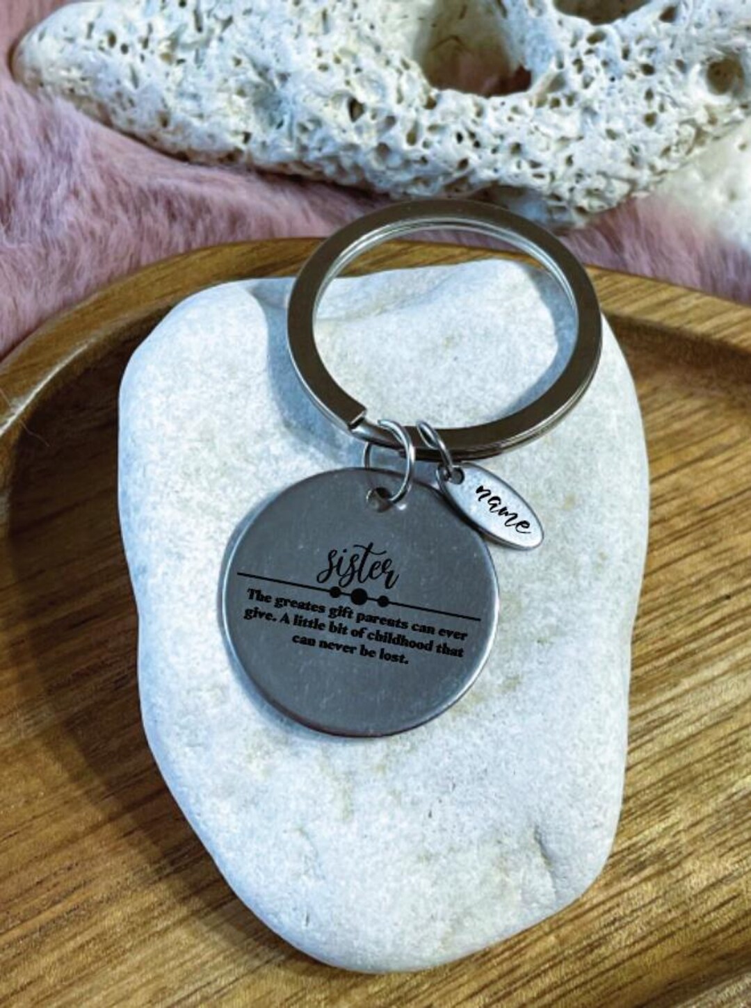Sister Definition Keychain: Personalized Stainless Steel Gift - Etsy
