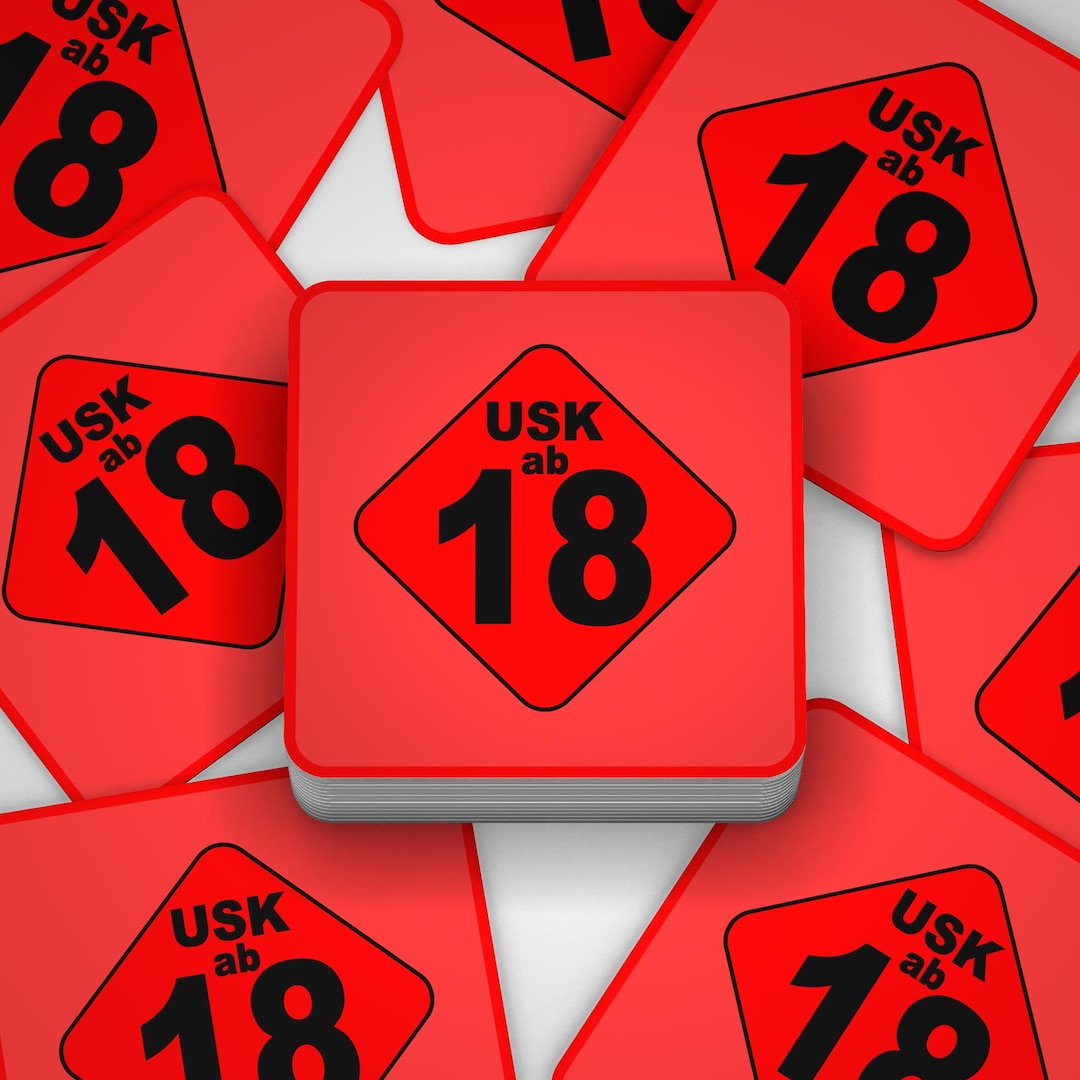 USK 12 Aufkleber - 50 Stück PP-Folie 34,6mm Für Videospiele