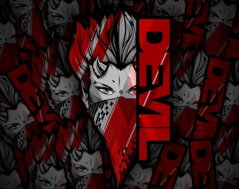 Halloween Miss Devil Sticker Sheet Pack of 5 Halloween Stickers Spooky Boo Pumpkin Devil Custom Sticker Trick or Treat