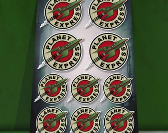 Planet Express 2.0 sticker sheet with 10 stickers Futurama custom stickers