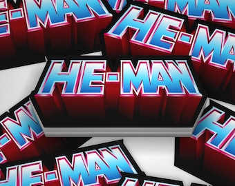 He-Man Sticker Masters of the Universe Custom Sticker 80s Cartoon Sticker Superhero Sticker