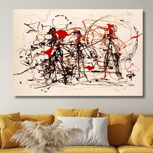 Jackson Pollock Print Canvas Extra Large Canvas Wall Art Abstract Wall Art Home Living Room Decor Jackson Pollock Convergence,Ready to Hang