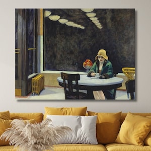 Edward Hopper Canvas Reproduction Wall Art ,Modern Wall Art,Hopper Wall Art,Edward Hopper Print,Edward Hopper Museum Painting, Ready to Hang