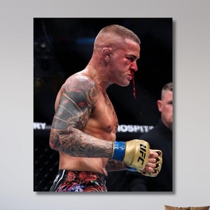 Dustin Poirier Canvas Dustin Poirier Poster UFC 302 Islam Makhachev vs. Dustin Poirier Ready to Hang Canvas Wall Art High Quality UFC Poster