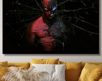 Spider-Man Poster, Movie Poster, Into the Spider-Verse Wall Art, Spider-Man Across the Spider-Verse Digital Art Wall Art, Ready to Hang Art