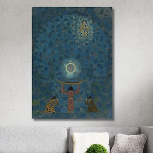 Cultic Scene By Carl Jung Canvas Quality Framed Canvas, Carl Jung Poster Print Art , Gothic Wall Decor , Halloween Gift , Halloween Wall Art