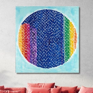 Snoopy Early Sun Display on Earth 1970 by Alma Thomas Canvas Framed Wall Art Alma Thomas Colourful Art Alma Thomas Print Watercolor Wall Art