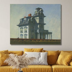 Edward Hopper House By The Railroad,Print,Edward Hopper Canvas Museum Painting, Modern Canvas Wall Art,Hopper Wall Art, Ready to Hang Canvas