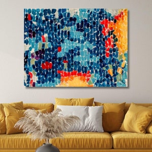 Sparkling Dew on Spring Flow by Alma Thomas Framed Wall Art, Print Poster,Alma Thomas Artwork Print,Colorful Paint Poster,Alma Thomas Canvas