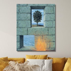 Rene Magritte Poster Rene Magritte Print Rene Magritte Wall Art Rene Magritte Exhibition Print Mid Century Modern Contemporary Canvas Print