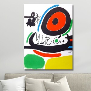 Joan Miro Wall Art, Joan Miro Painting ,Joan Miro Poster , Print,Surrealism Art,Extra Large Wall Art,Abstract Ready to Hang CANVAS Wall Art