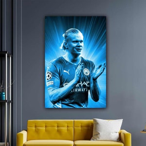 Erling Haaland Wall Art, Haaland Poster,Erling Haaland Canvas,Football Soccer,Erling Haaland Canvas,Haaland Print,Ready To Hang,Gift For Him