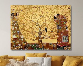 Tree of Life Gustav Klimt Canvas Wall Art,tree of Life Framed Wall Art ...