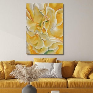 Georgia O&#39;Keeffe Print Canvas, Reproduction Painting, O&#39;Keeffe Picture, O&#39;Keeffe Poster, OKeeffe White Flower Wall Art, Ready to Hang Canvas