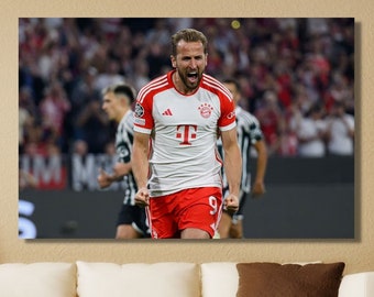 Harry Kane Wall Art,Harry Kane Print, Harry Kane Canvas, Harry Kane Poster,Football Legend Art,Football Fan Gift,Gift for Kids,Ready to Hang