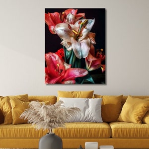 Orchid Print,Floral Print,Flower Print, Botanical Print, Orchid, Wall Art, Botanical Poster, Flower Lithograph, Vintage Poster,Ready To Hang