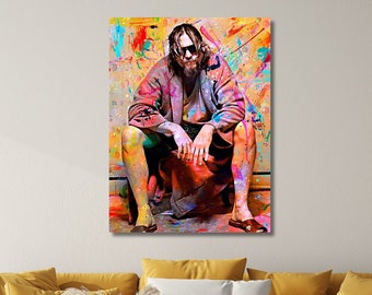 The Big Lebowski Movie Canvas, Where's is My Money Scene , Funny Bathroom Wall Art and Toilet Prints , Bathroom Wall Decor , Gift for Him