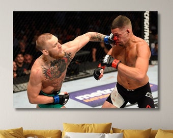 Conor McGregor Knockout Strike Canvas, Conor McGregor Canvas Wall Art, Motivation Wall Art,Man Cave Wall Art Decor,Fitness Sports Room Decor
