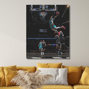 Ja Morant Print, Memphis Grizzlies Poster, Dunk Poster, NBA Canvas, Memphis Grizzlies Wall Art, Ja Morant Poster, Room Wall Decoration