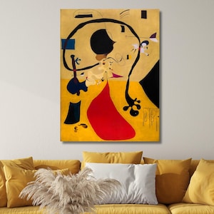Joan Miro Painting, Joan Miro Print Poster, Joan Miro Canvas Wall Art, Surrealism Art,Extra Large Wall Art,Abstract Ready to Hang Wall Art