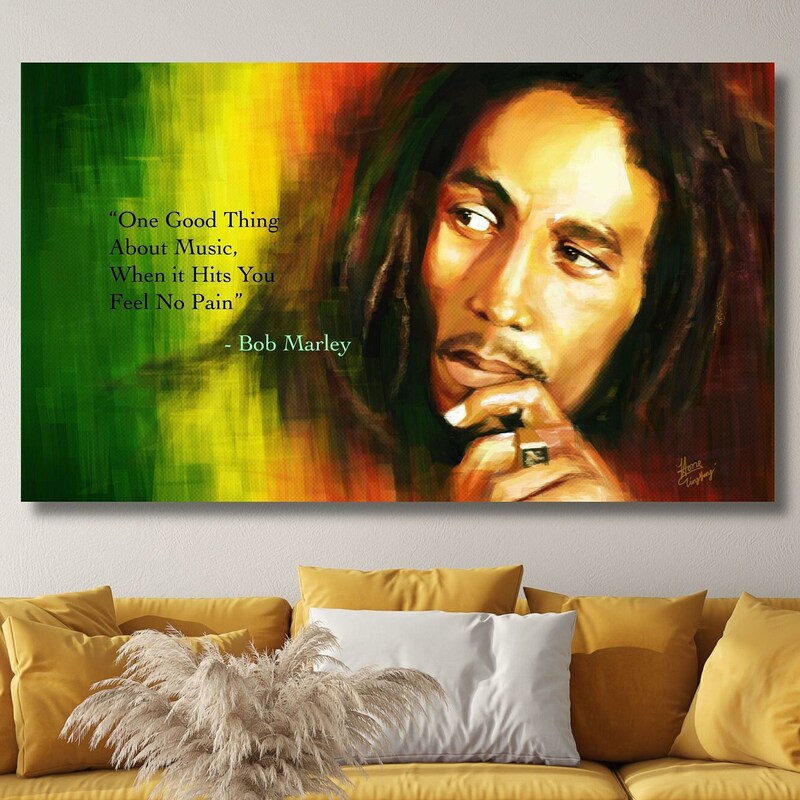 African Singer Bob Marley Tapestry – Hippie Wall Hanging, 40x30 Inches, 100% Cotton, AVA Collections