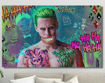 Joker Quote Canvas Poster, Wall Art Wall Decor Extra Large Wall Art, Dinning Room Decor Luxury Wall Art Comic Poster, Ready To Hang Canvas