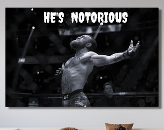 Conor McGregor Quote Print Poster Art,Conor McGregor Canvas Wall Art, Motivation Wall Art,Man Cave Wall Art Decor,Fitness Sports Room Decor