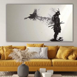 Samurai Canvas Wall Art, Samurai Poster, Samurai Man Canvas Print ,Wall Decor,Home Decor,Office Decor,Japan art, Japanese Gift,Chinese Style