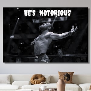 Conor McGregor Quote Print Poster Art,Conor McGregor Canvas Wall Art, Motivation Wall Art,Man Cave Wall Art Decor,Fitness Sports Room Decor