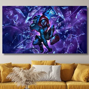 Miles Morales Print Spider-Man Poster, Movie Poster,Into the Spider-Verse Wall Decor,Spider-Man Across the Spider-Verse Digital Art Wall Art